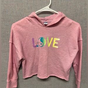 Crop Hooded lightweight sweater